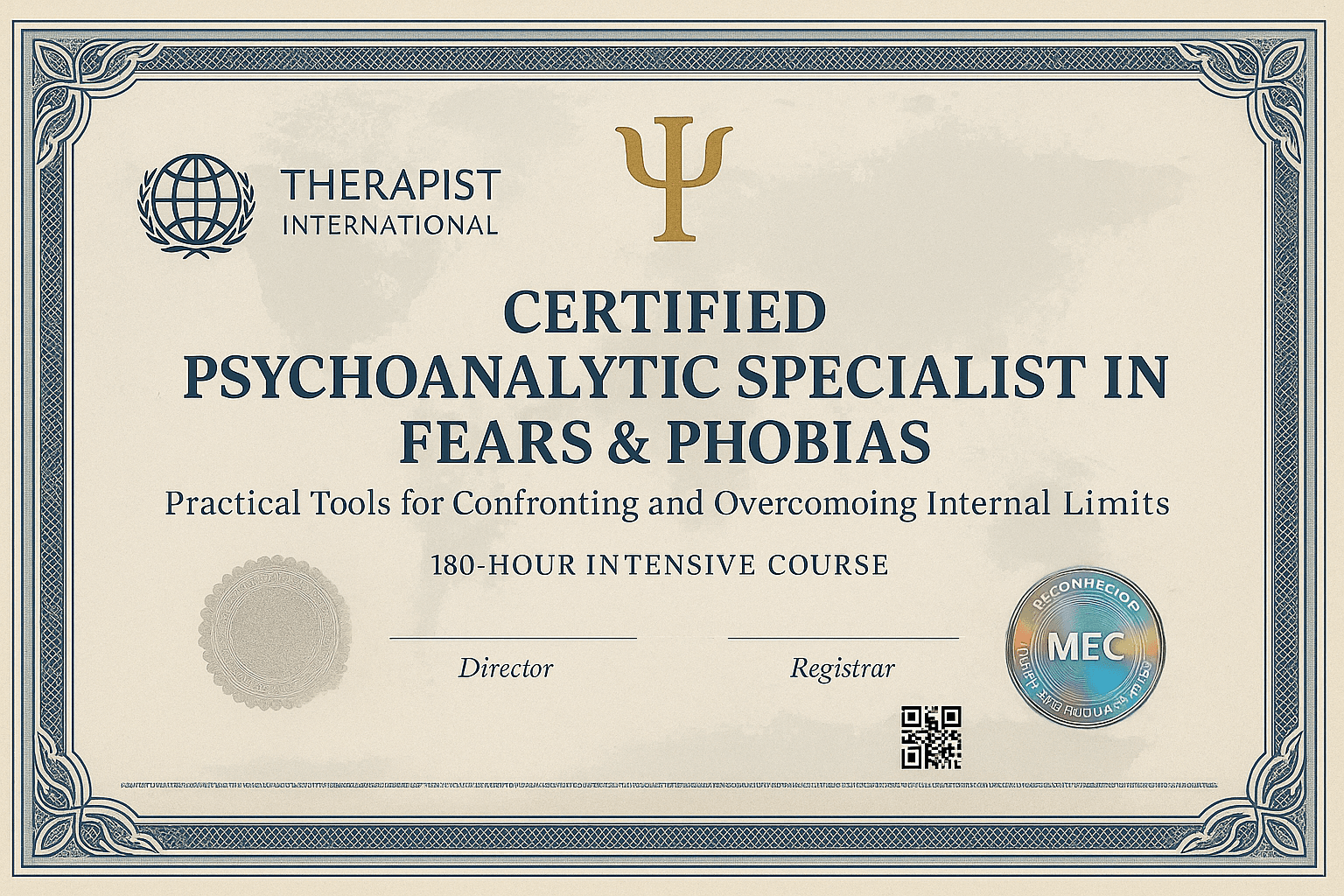 Fears & Insecurities specialization certificate