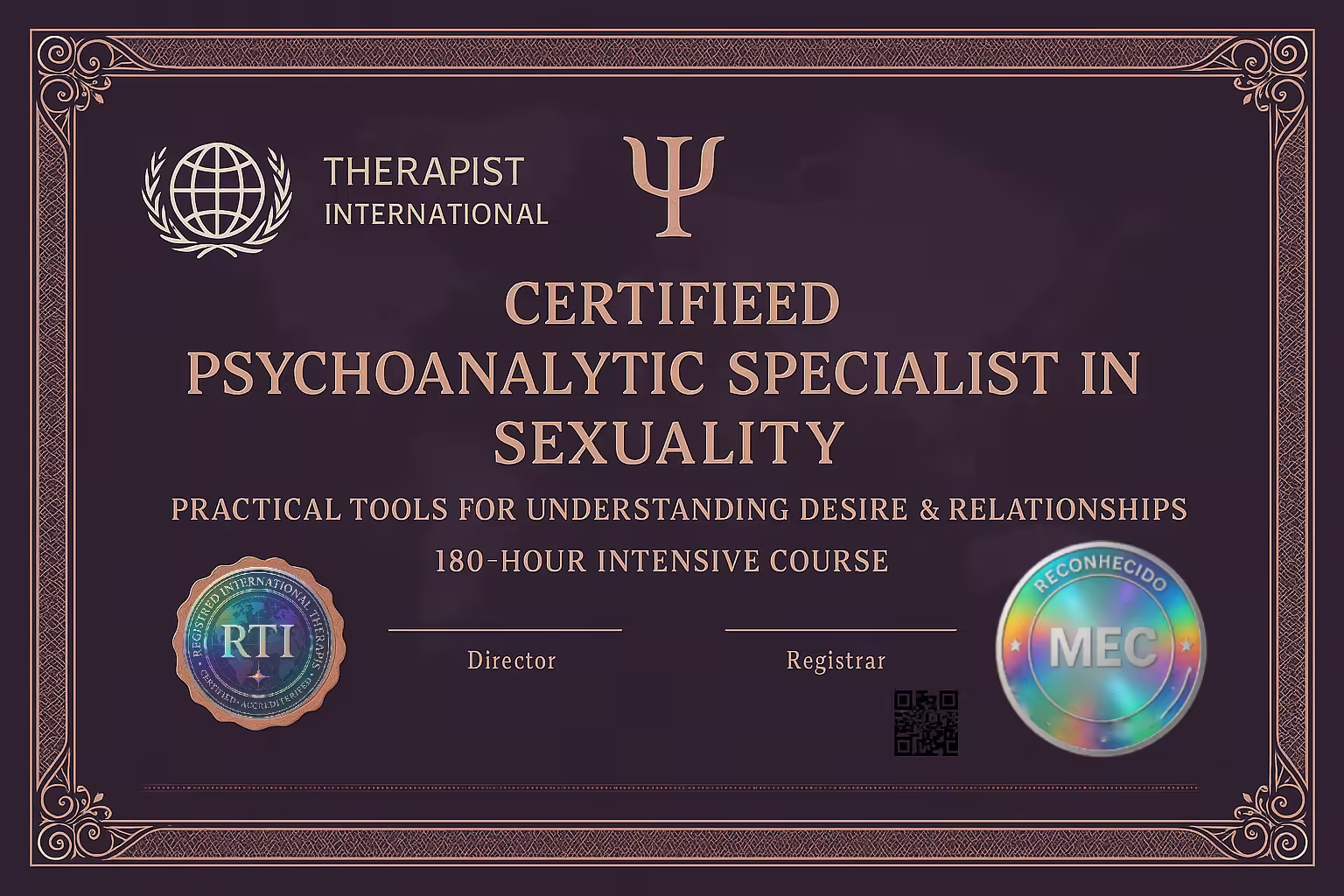 Sexuality specialization certificate