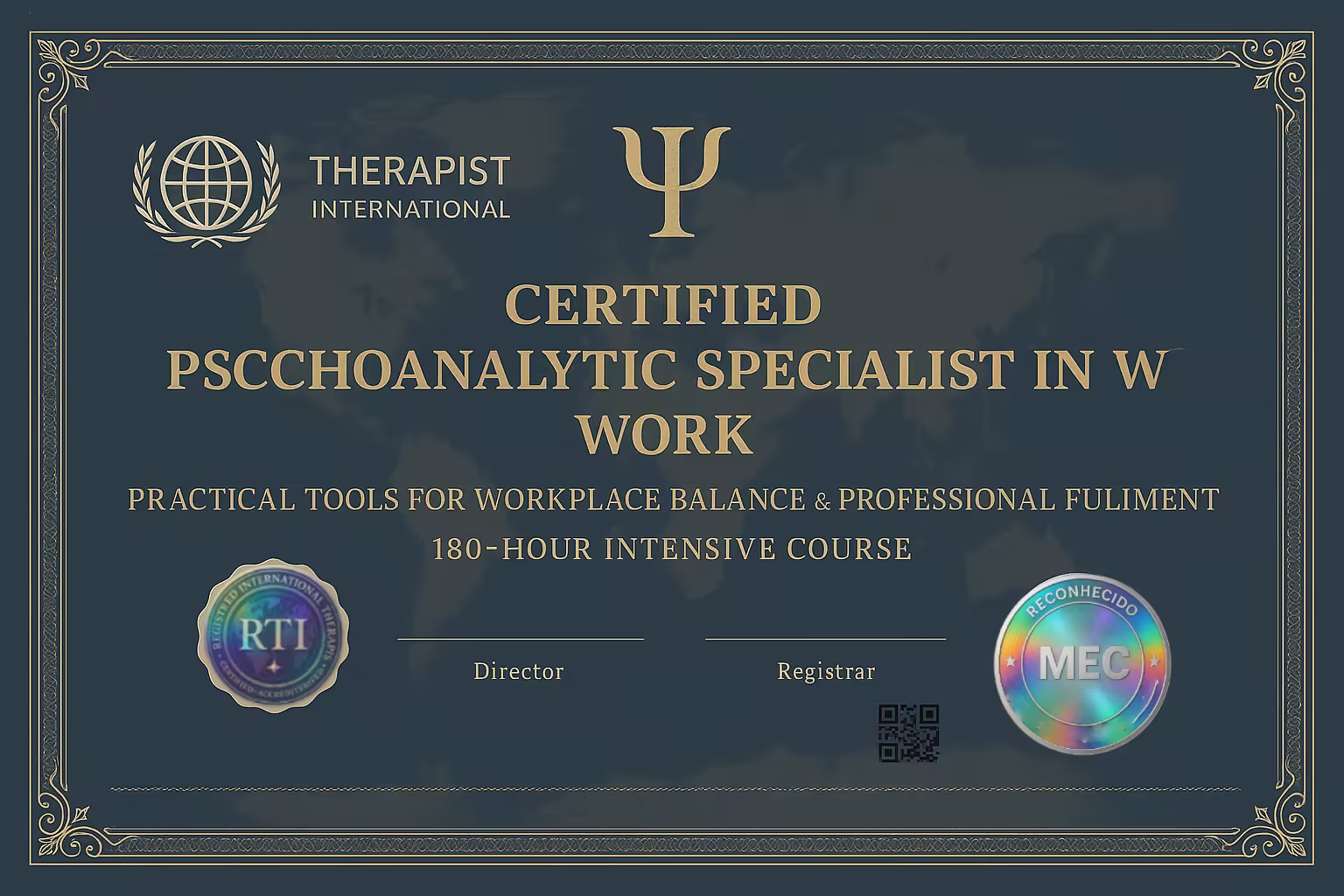 Work specialization certificate