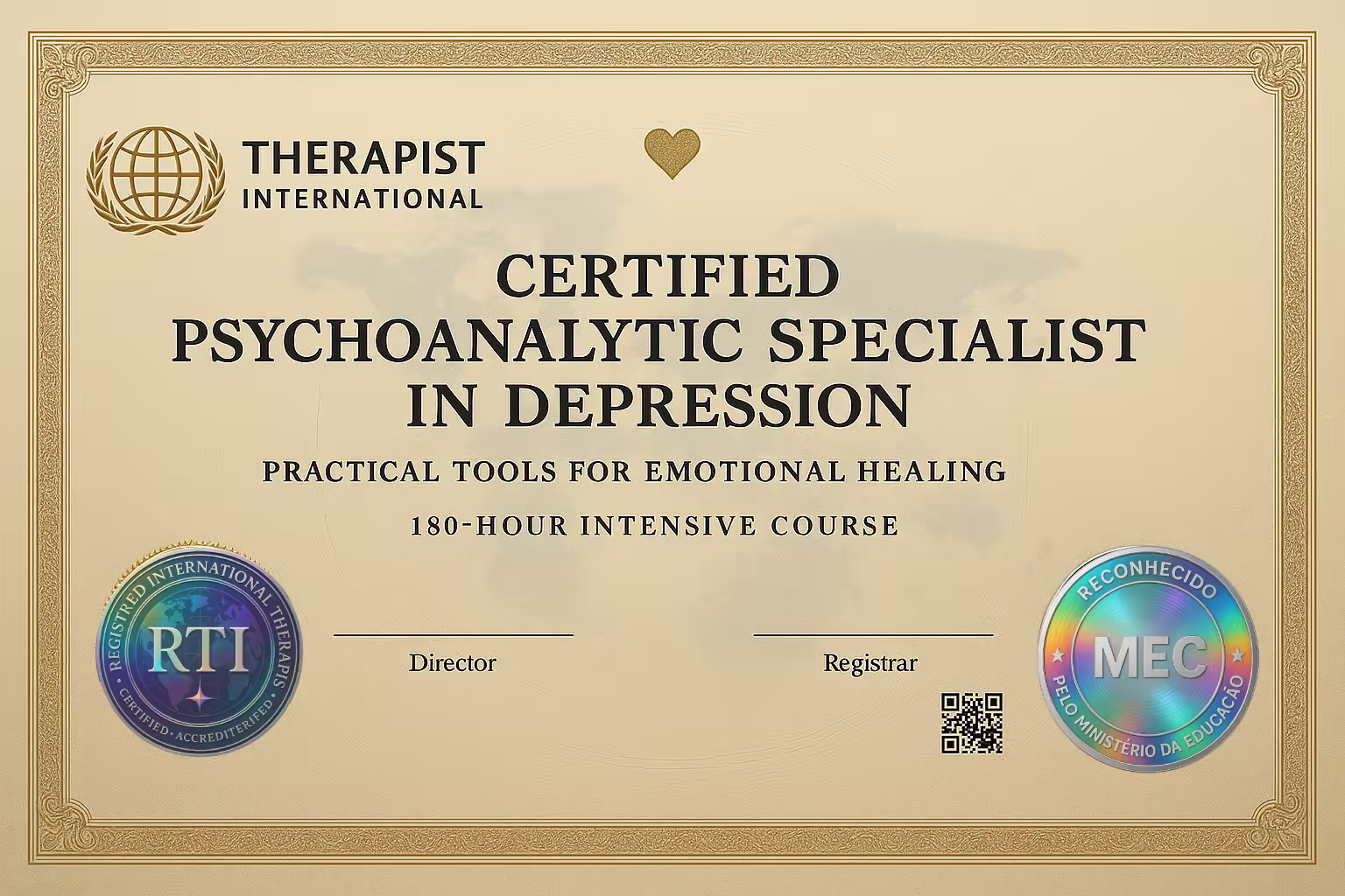 Depression specialization certificate