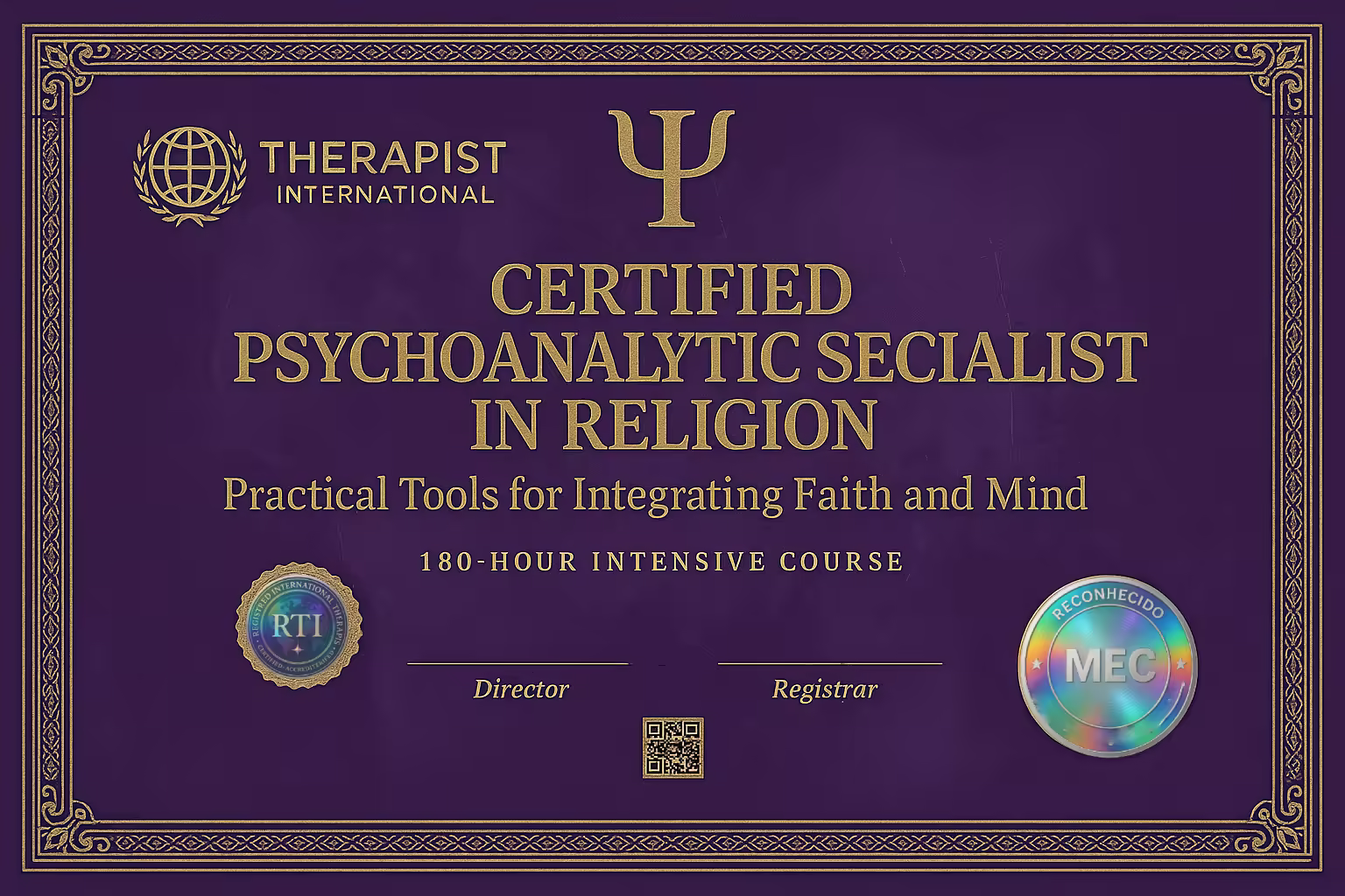 Religion specialization certificate